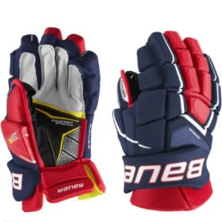 Bauer Supreme 3S Intermediate Hockey Gloves -Bauer bauer gloves bauer supreme 3s intermediate hockey gloves navy red white 12 28743838367810