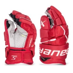 Bauer Supreme Mach Intermediate Hockey Gloves -Bauer bauer gloves bauer supreme mach intermediate hockey gloves red 12 30597298028610