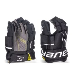 Bauer Supreme Mach Junior Hockey Gloves -Bauer bauer gloves bauer supreme mach junior hockey gloves black white 10 30597294555202