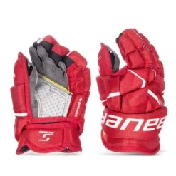 Bauer Supreme Mach Junior Hockey Gloves -Bauer bauer gloves bauer supreme mach junior hockey gloves red 11 30597294325826