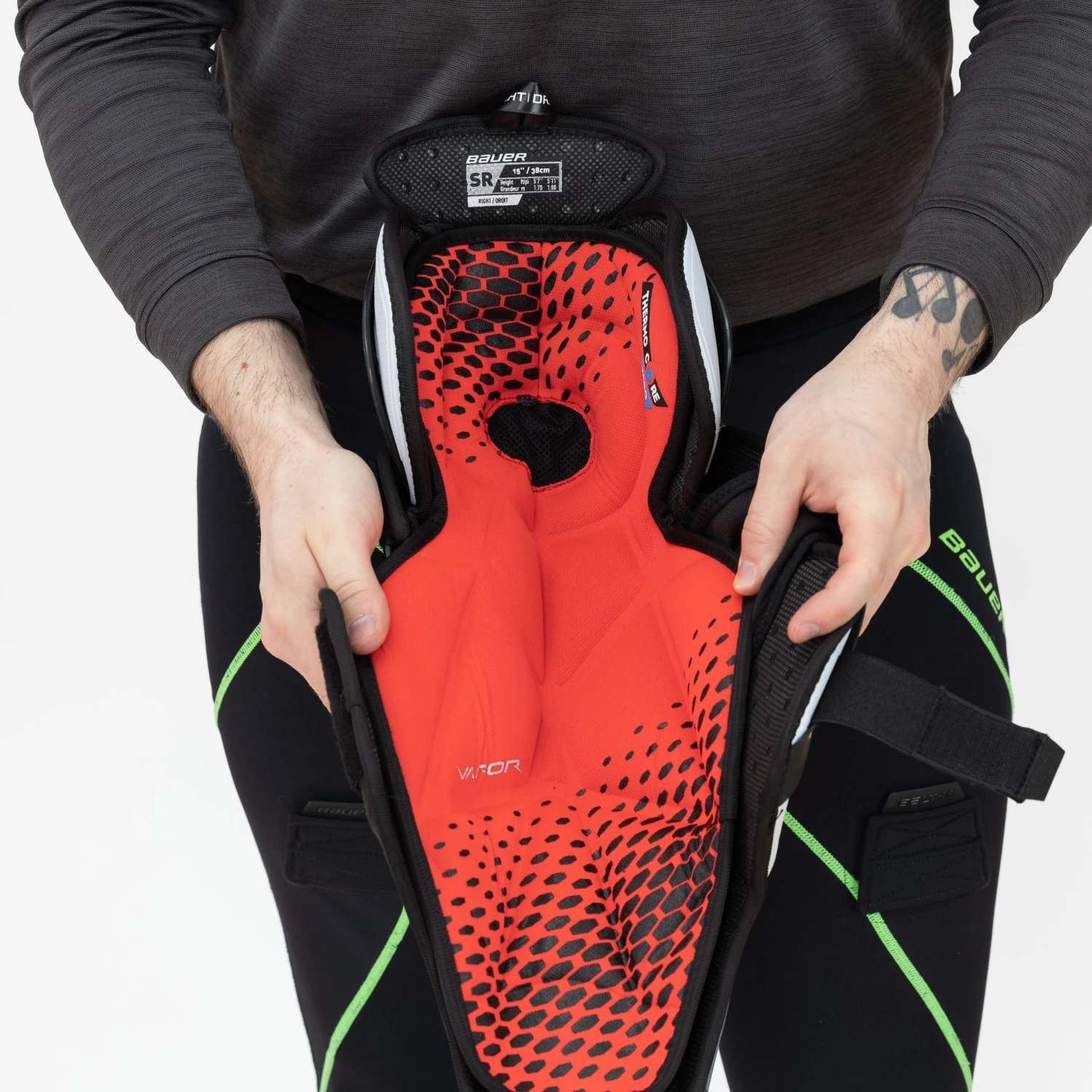 Bauer Vapor Shift Pro Intermediate Hockey Shin Guards 12 Bauer Vapor Shift Pro Intermediate Hockey Shin Guards - Image 12